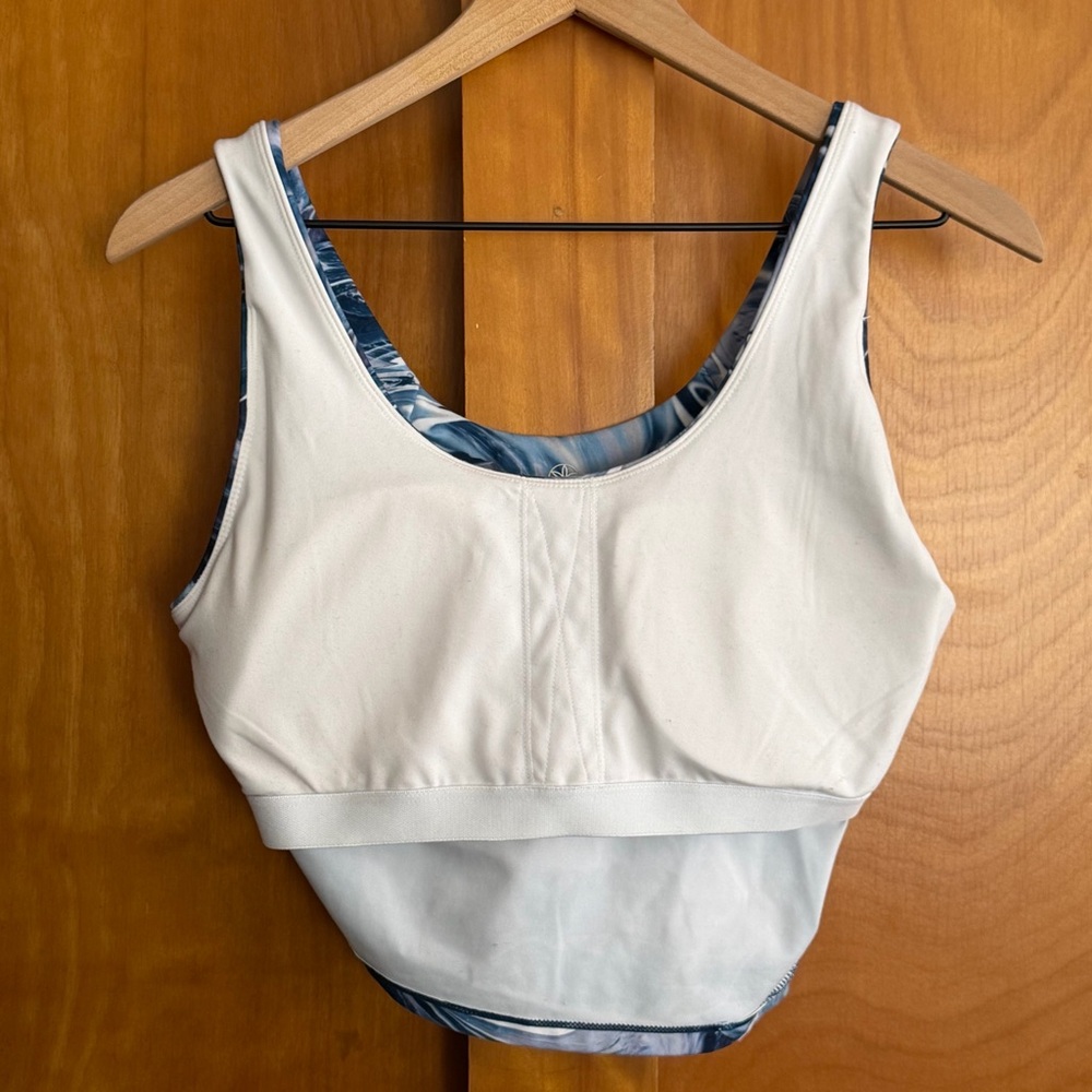 Gaiam Blue Swirl Marble Women's Sports Bra Tank Top Size Large - Picture 5 of 7